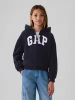 GAP Children's fleece oversized sweatshirt with logo - Girls