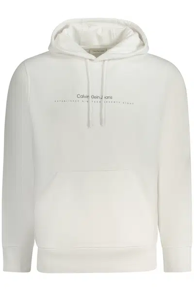 CALVIN KLEIN MEN'S ZIP-UP SWEATSHIRT WHITE