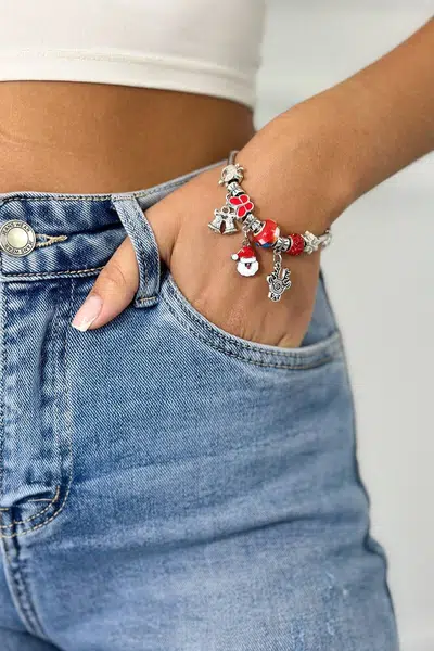 Christmas bracelet Santa's head