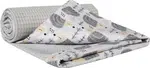 Medi Partners Blanket 75x100 cotton + cotton Waffle – Hedgehogs + gray waffle