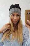 marka niezdefiniowana Čapica s fleece Bibiana K264 tmavo šedá + čierna