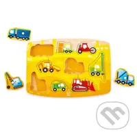 Vkladacie puzzle Stavebné autá - puzzle z kategorie Maxi dílky