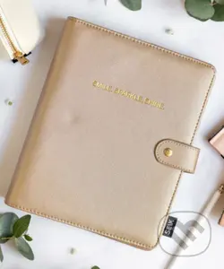 Krúžkový obal A5 - béžový (Smile. Sparkle. Shine)