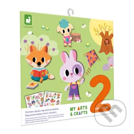 Prelepovateľné samolepky Zvieratká od 2 rokov (Janod My arts&crafts Kreatívna sada)