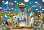 Pohádkový večer - puzzle z kategorie 15 - 60 dílků