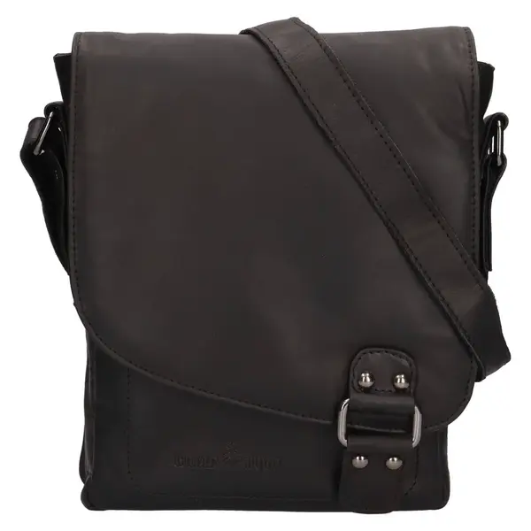 Pánská kožená taška přes rameno Greenwood Frederic - černá
