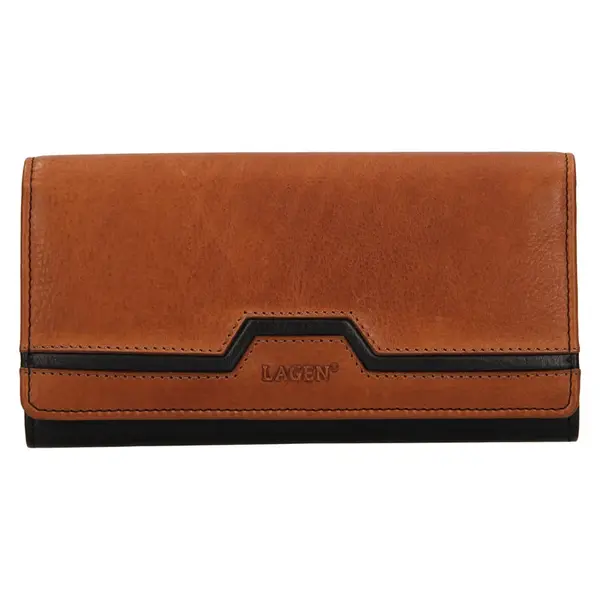 Dámská kožená peněženka Lagen Perry - koňak