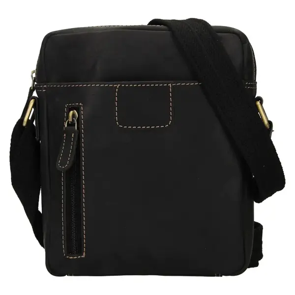 Pánska kožená taška cez rameno HGL Luis - čierna