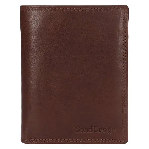 Pánska kožená peňaženka SendiDesign Josef - hnedá