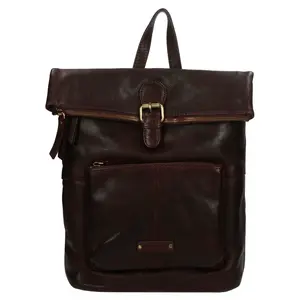 Dámsky kožený batoh Enrico Benetti Pamels - tmavo hnedá