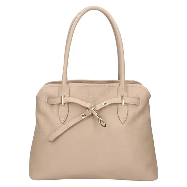 Dámská kožená kabelka Italia Sára - béžová