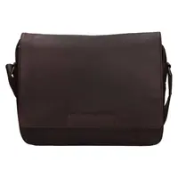 Pánská kožená taška přes rameno The Chesterfield Brand Gili - tmavě hnědá