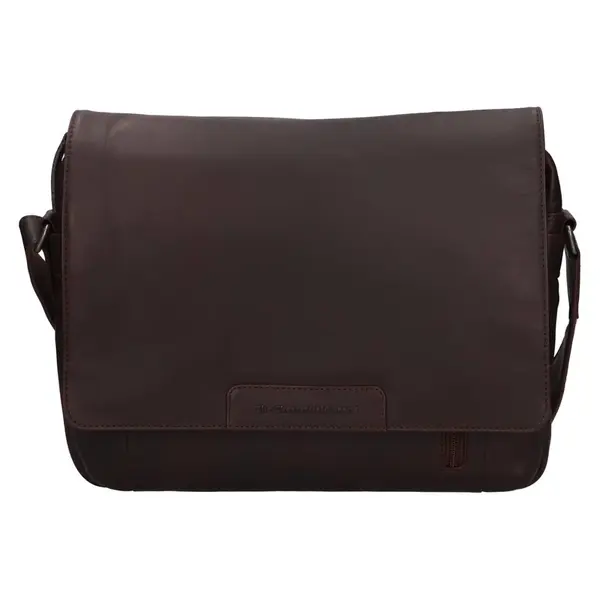 Pánská kožená taška přes rameno The Chesterfield Brand Gili - tmavě hnědá