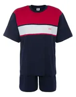 H.I.S Krátke pyžamo  námornícka modrá / červená / biela