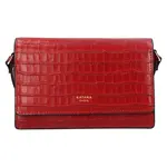 Kožená dámska crosbody kabelka Katana Tinja - červená