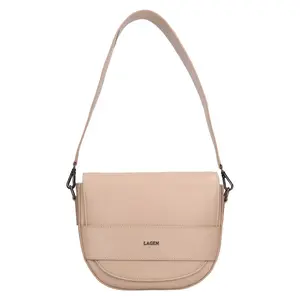 Dámska kožený kabelka Lagen Balanc - béžová