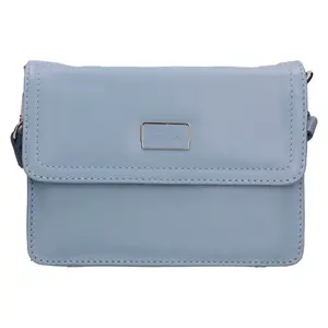 Dámska kožený kabelka Lagen Elowen - modrá