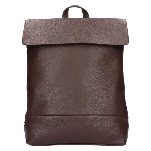 Dámský kožený batoh Italia Jenny - tmavě hnědá