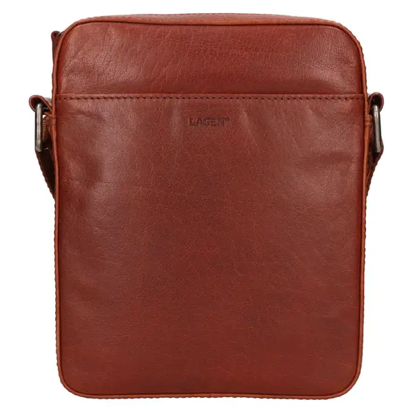 Pánská kožená taška přes rameno Lagen Moss - koňak
