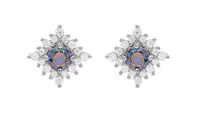 Brilio Silver Oslnivé stříbrné náušnice s topazem Mystic Stone SED0369B