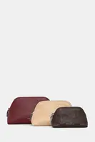 Kožená kosmetická taška Coccinelle 3-pack tyrkysová barva, E5.TMF.25.04.01