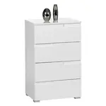 Carryhome KOMODA, bílá, vysoce lesklá bílá, 50/80/40 cm