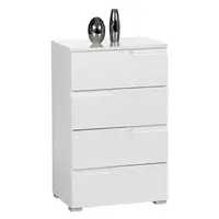 Carryhome KOMODA, bílá, vysoce lesklá bílá, 50/80/40 cm