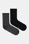 Ponožky Tommy Hilfiger 2-pack černá barva, 100001494