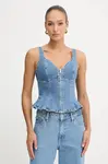 Džínový top Guess ANIKA