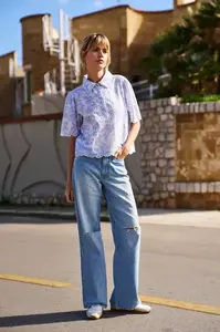 Marisse Women's Shirt L-Ko-4668 Blue