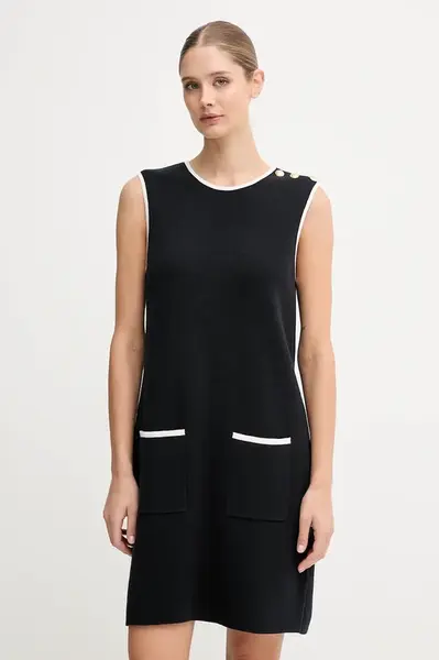 Bavlněné šaty Barbour COLLEEN tmavomodrá barva, mini, LDR0937