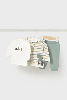 Kojenecká tepláková souprava Mayoral Newborn 3-pack modrá barva, 2623