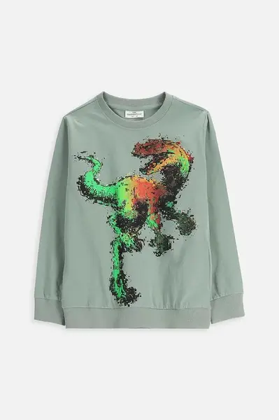 Dětské bavlněné tričko s dlouhým rukávem Coccodrillo