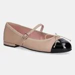 Kožené baleríny Pretty Ballerinas Irma béžová barva, 52688_001