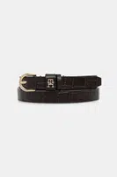 Kožený pásek Tommy Hilfiger dámský, hnědá barva, AW0AW17758