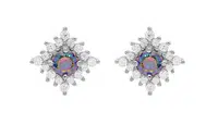 Brilio Silver Oslnivé stříbrné náušnice s topazem Mystic Stone SED0369B