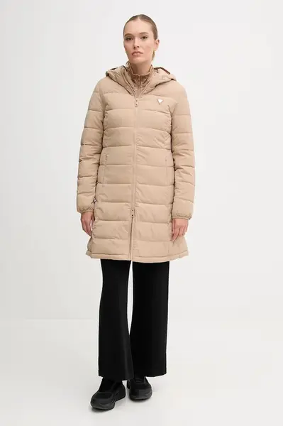 Bunda Guess NEW ALETA dámská, černá barva, zimní, V4YL05 WF3X0