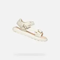 Cream Girls Sandals Geox Puffypop - Girls