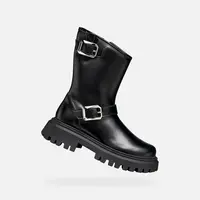 Black Girls Ankle Boots Geox Maquinnens - Girls