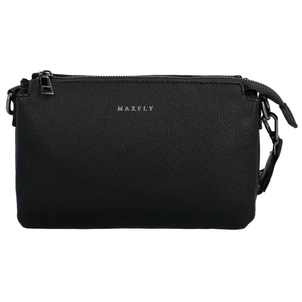 Trendy koženková dámská crossbody kabelka Carisa,  černá