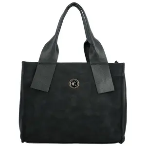 Stylová dámská koženková kabelka na rameno Oxalla, černá