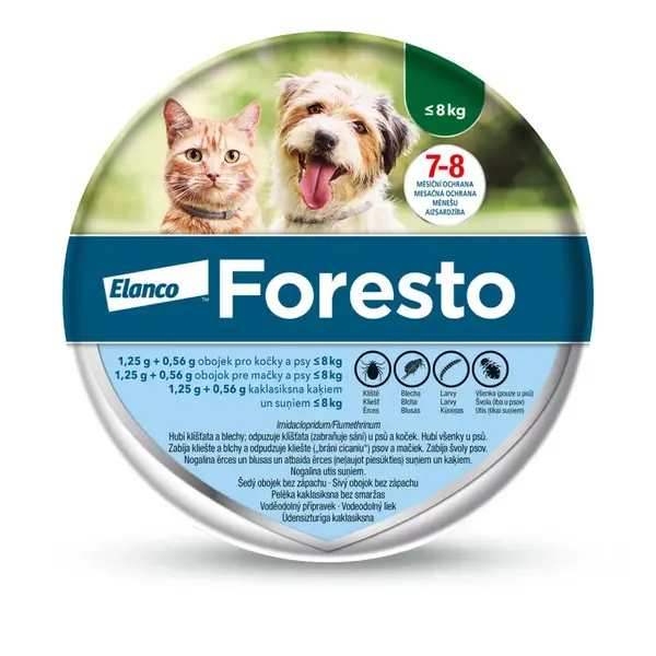 Foresto 1.25g+0.56g obojek kočky a psy do 8kg 38cm
