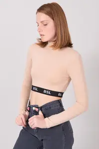 Krátký top BSL Béžový rolák