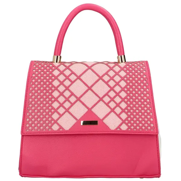 Elegantní dámská koženková kabelka do ruky Runa, růžová