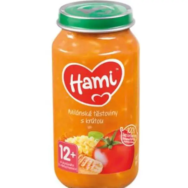 Hami Těstoviny se zeleninou a krůtím masem 250 g 12m+