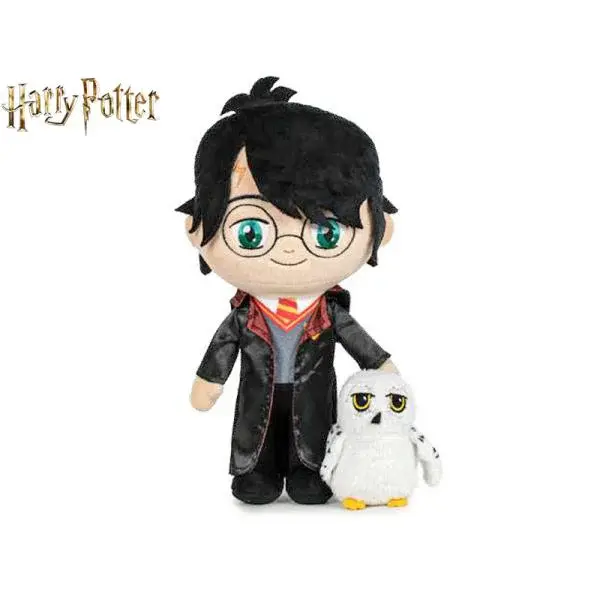 Harry Potter - Harry plyšový 29cm stojaci s Hedwigou