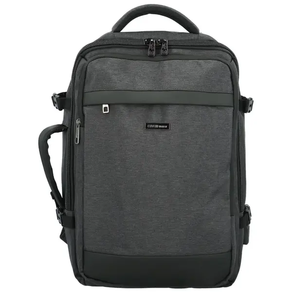 Trendy studentský textilní batoh Coveri Brenton, šedý