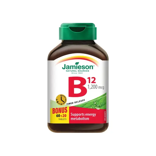 Jamieson Vitamín B12 1200mcg S Post.uvolňov.tbl.80