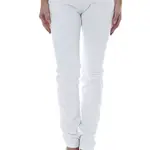 Bílé dámské rovné džíny
