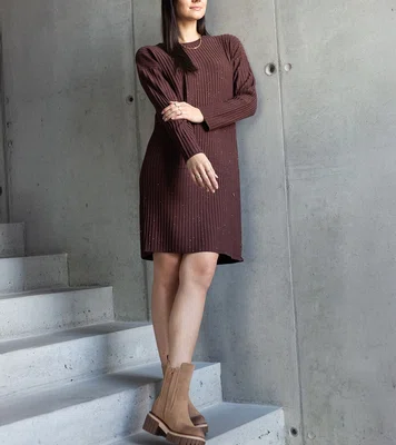 Gemre Bronze midi dress with a sheen Kadyra